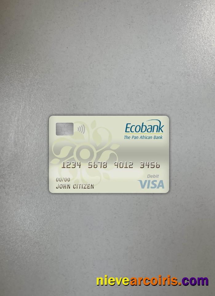 Burkina Faso Ecobank bank visa debit card photolook